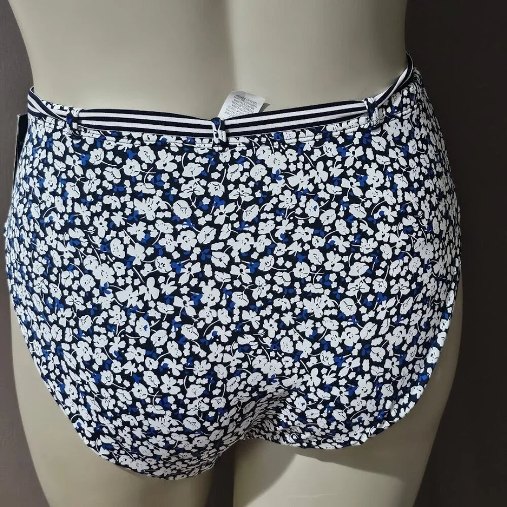 Lauren Ralph Lauren Floral Belted High-Waist Bikini Bottoms - Picture 4 of 10